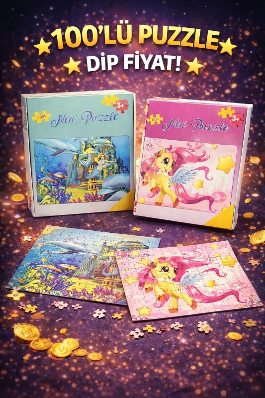100PARÇA KUTULU PUZZLE / 24LÜ PAKET